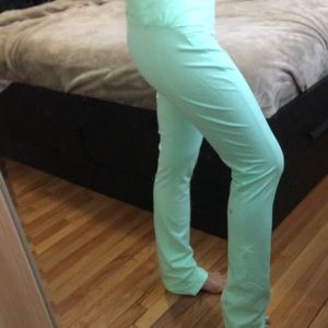 Lululemon presence pants Luon green (mint) size 12